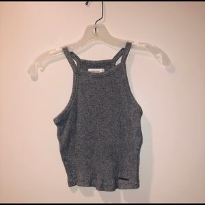A&F GREY HALTER TOP